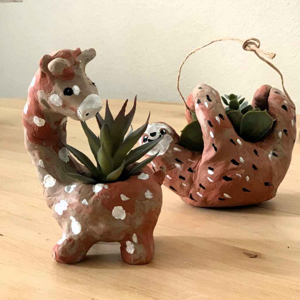 Afrique support de plantes en argile
