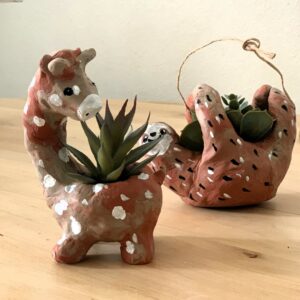 Afrique support de plantes en argile