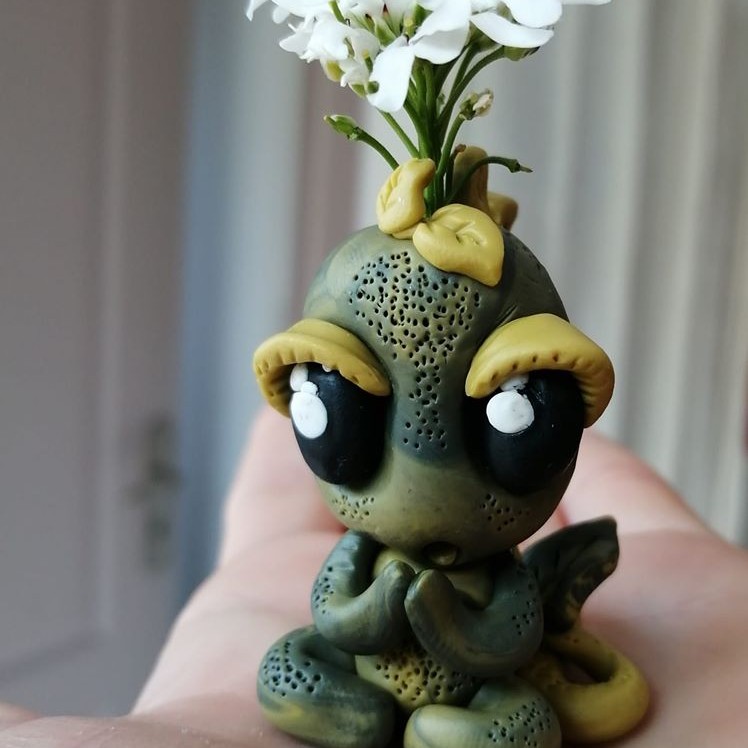 crée-ature personnage esprit de la nature en pâte polymère