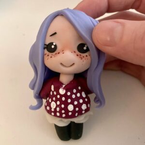 personnage kawaii 3D en argile polymère